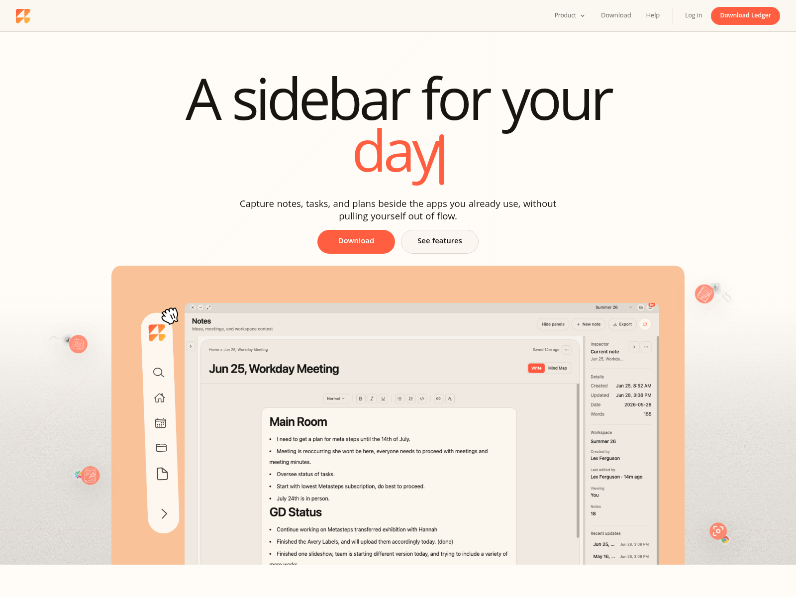 Screenshot of www.ledgerworkspace.com
