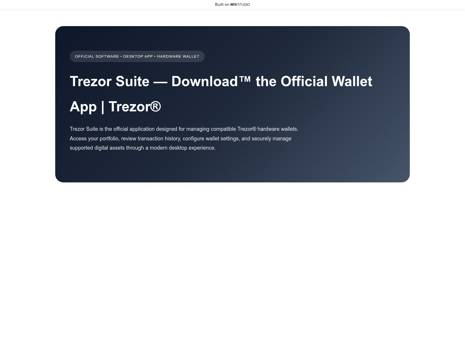Screenshot of appssuite-trejzo.wixstudio.com