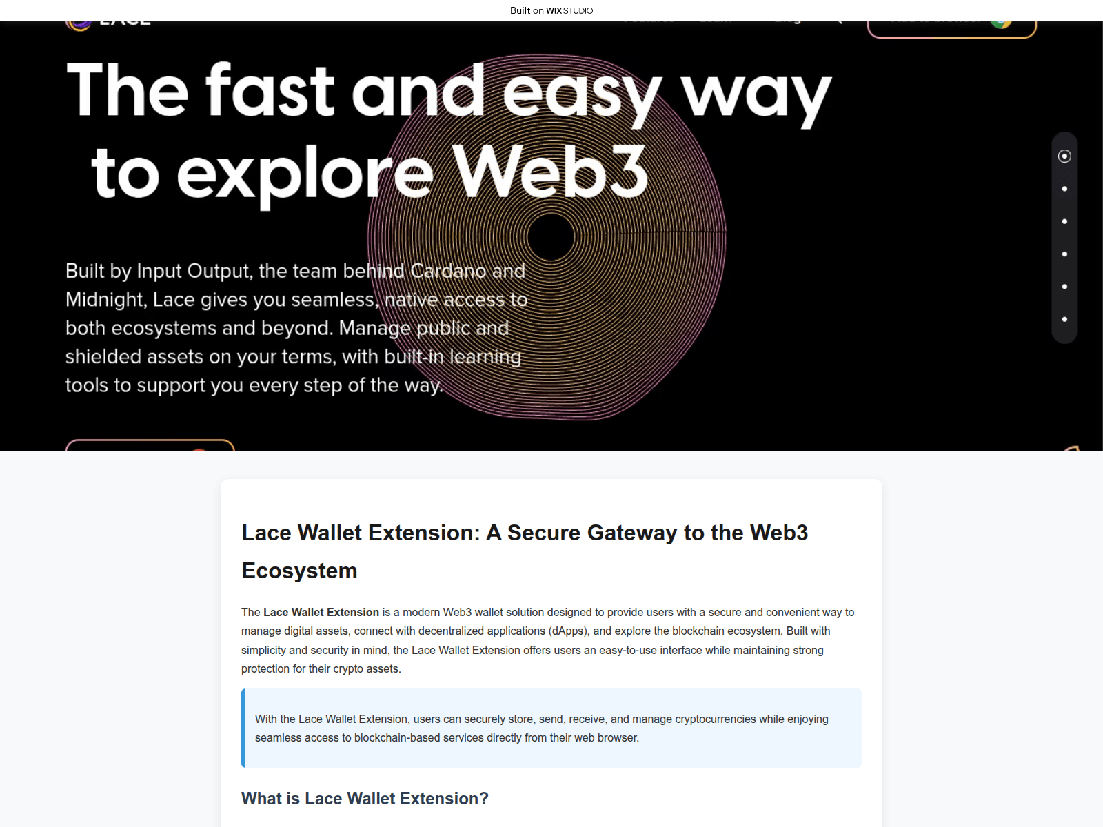 Screenshot of new-lace-extension.wixstudio.com