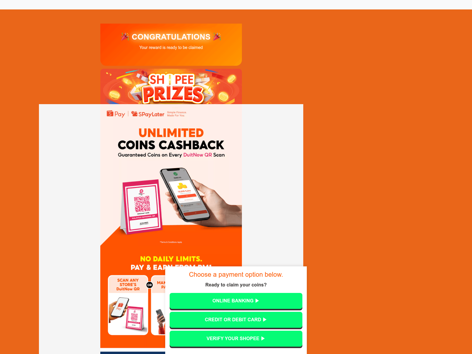 Screenshot of claimshopeemy.com