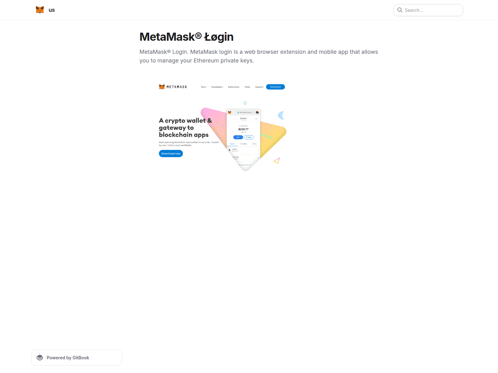 Screenshot of metamasklusf.gitbook.io
