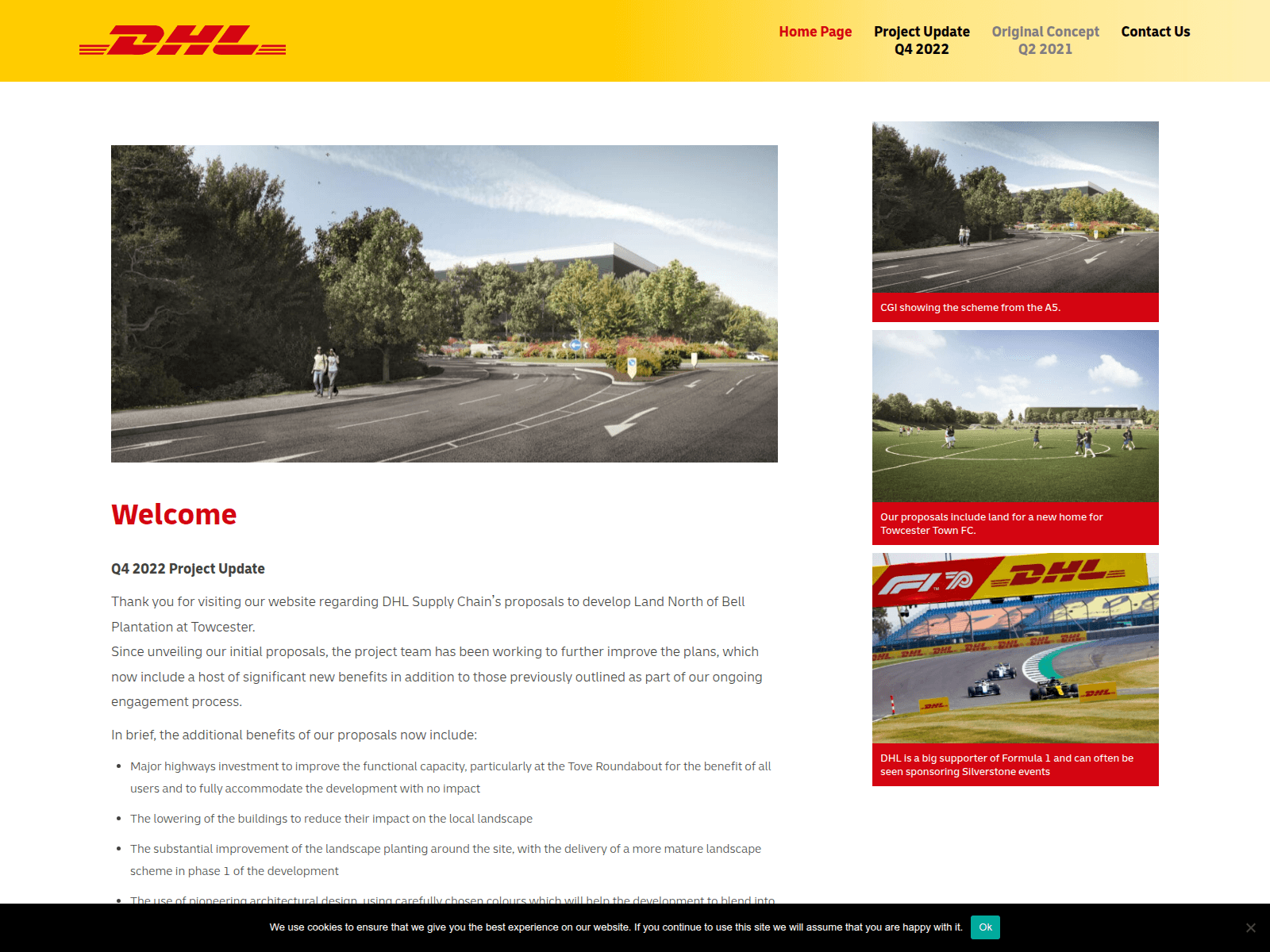 Screenshot of dhl-towcester.consultationonline.co.uk