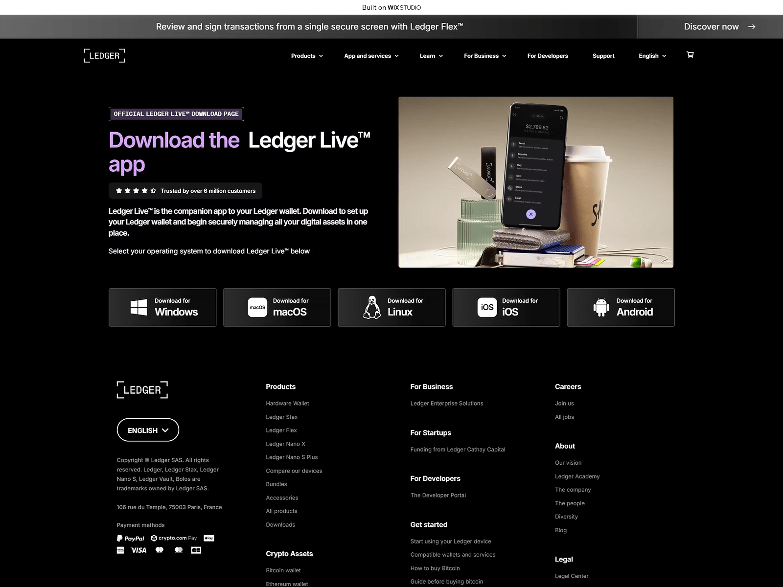 Screenshot of ledgeapps-iostart.wixstudio.com