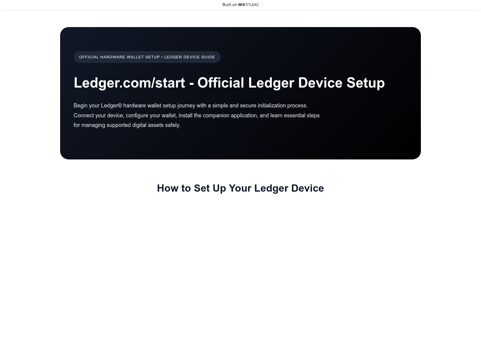 Screenshot of startio-ledgeapps.wixstudio.com