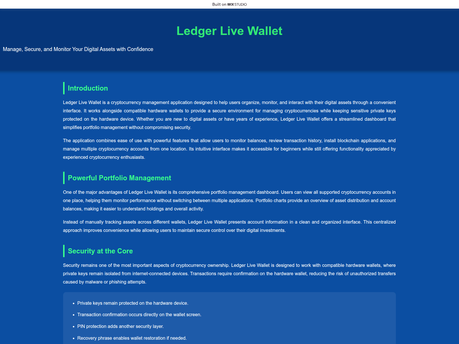 Screenshot of intro-live-ledzr.wixstudio.com