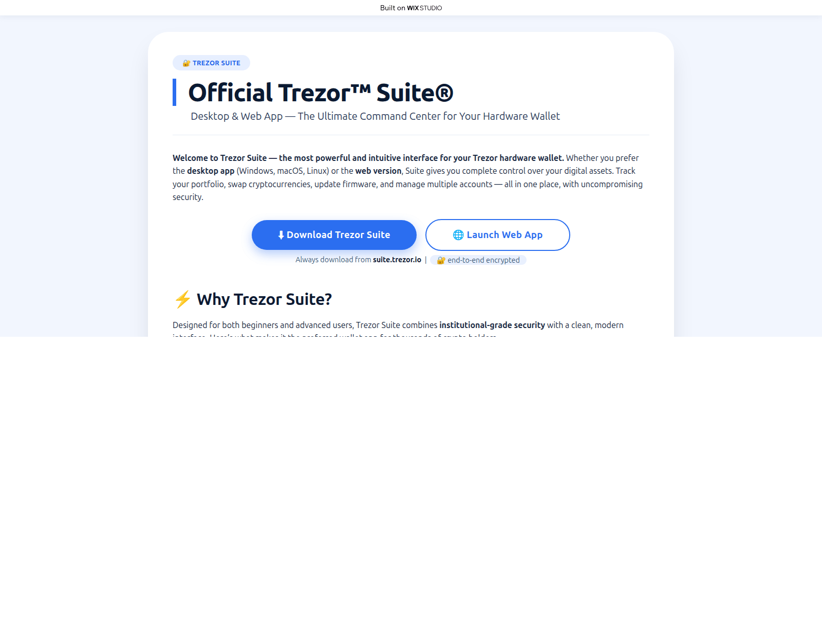 Screenshot of trxror-started.wixstudio.com