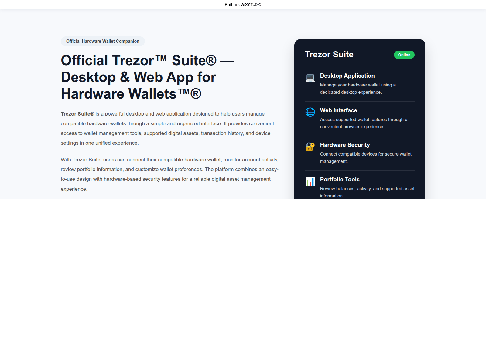 Screenshot of official-trexorsuite.wixstudio.com