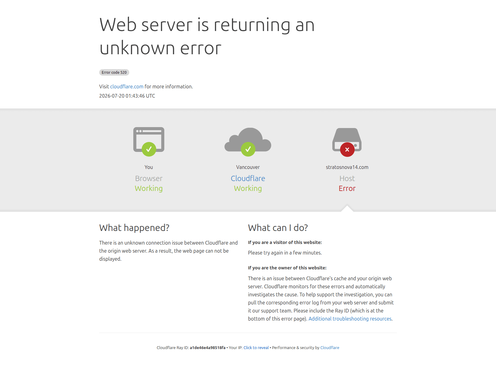 Screenshot of stratosnova14.com