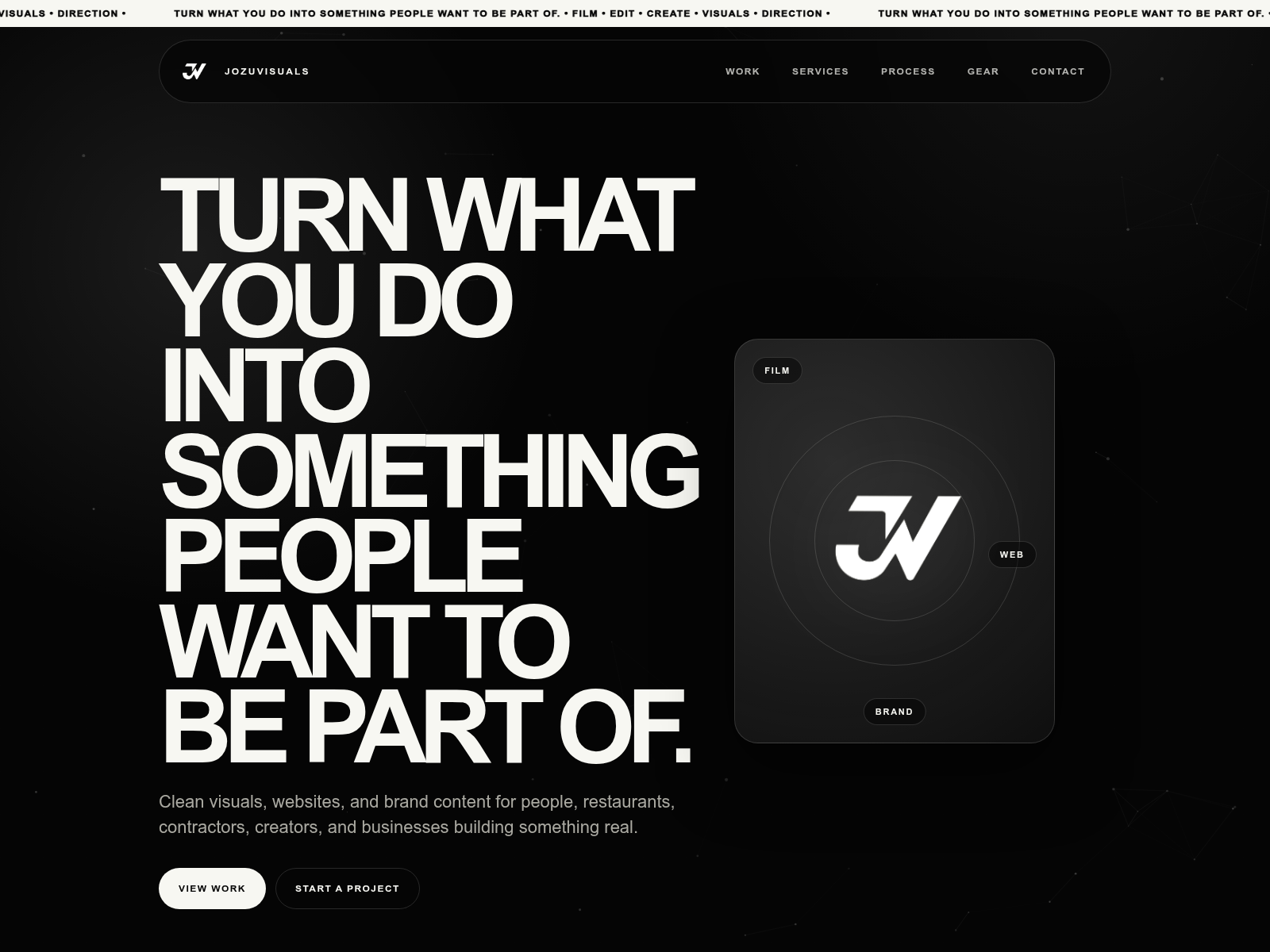 Screenshot of jozuvisuals.com