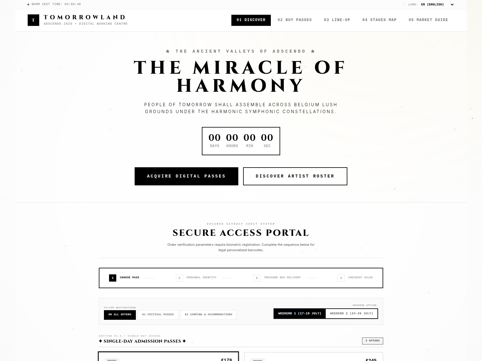 Screenshot of tomorrowland-2026.com
