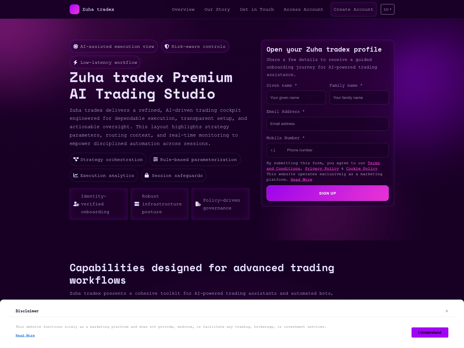 Screenshot of zuhatradex.shop