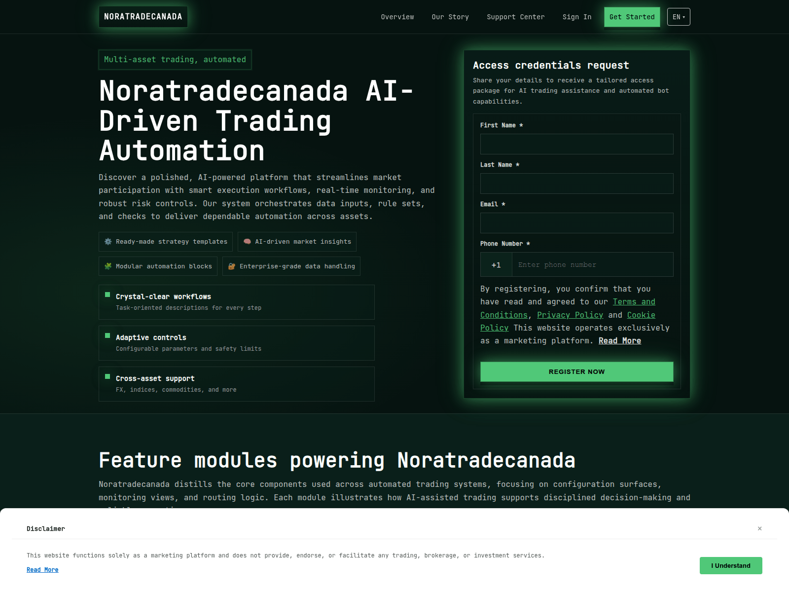 Screenshot of noratradecanada.digital