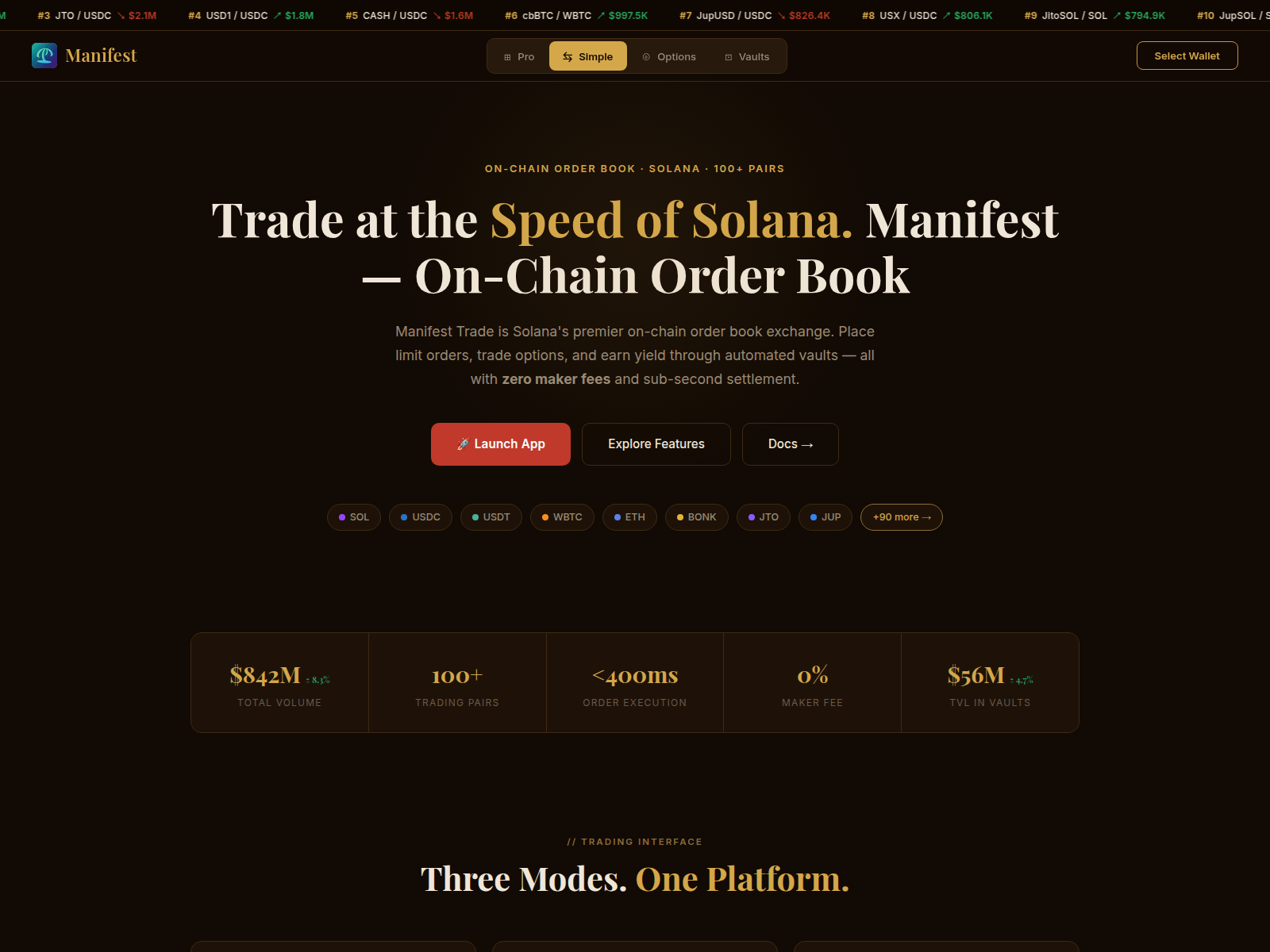 Screenshot of manifest-trade.com