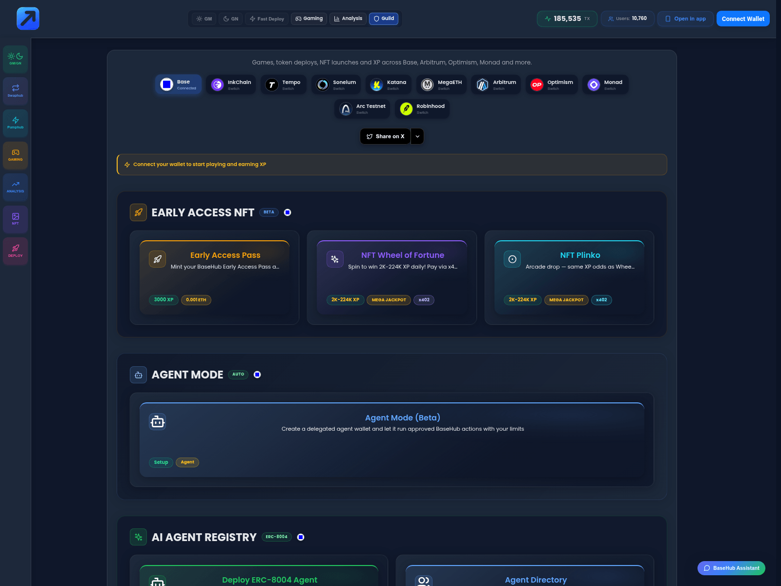 Screenshot of basehub-bond.xyz