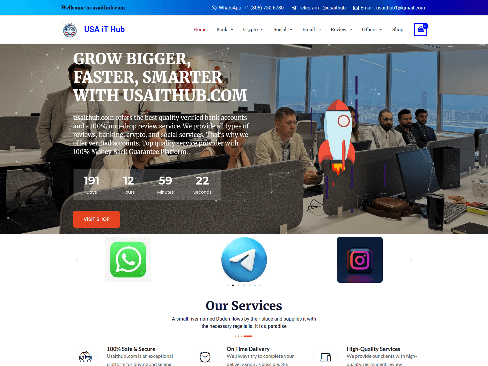 Screenshot of usaithub.com
