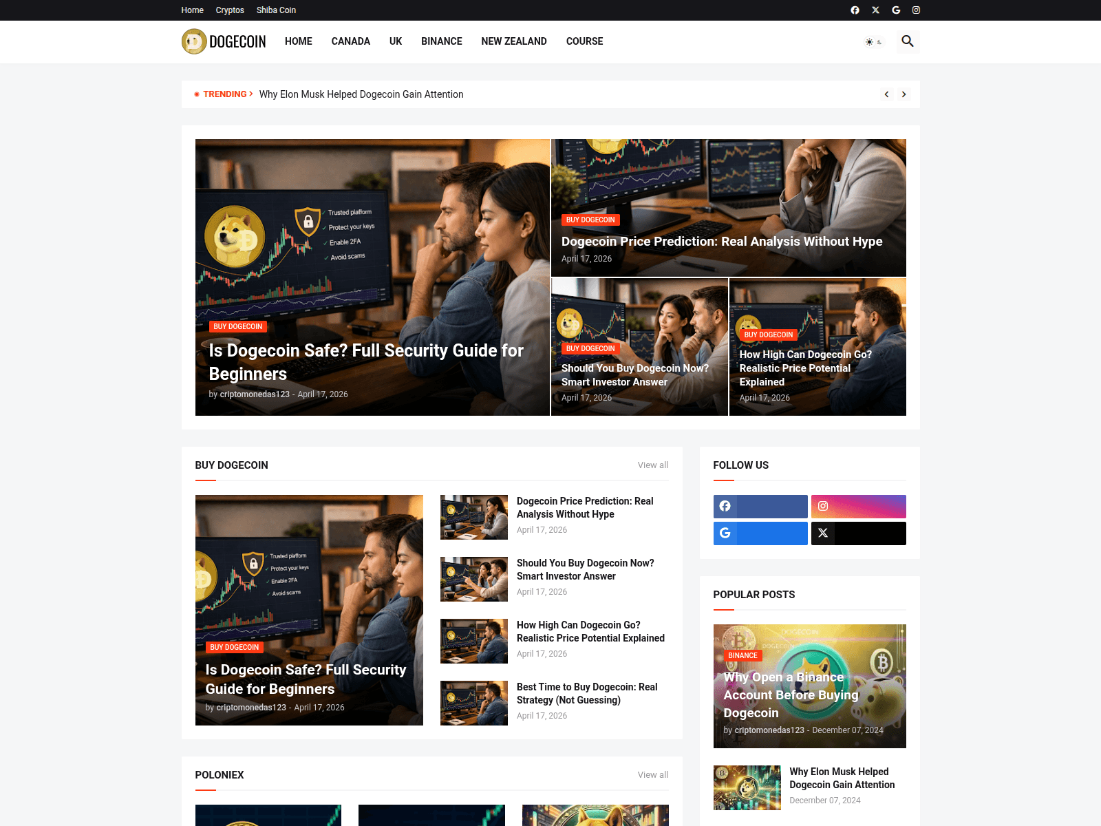 Screenshot of easybuydogecoin.com