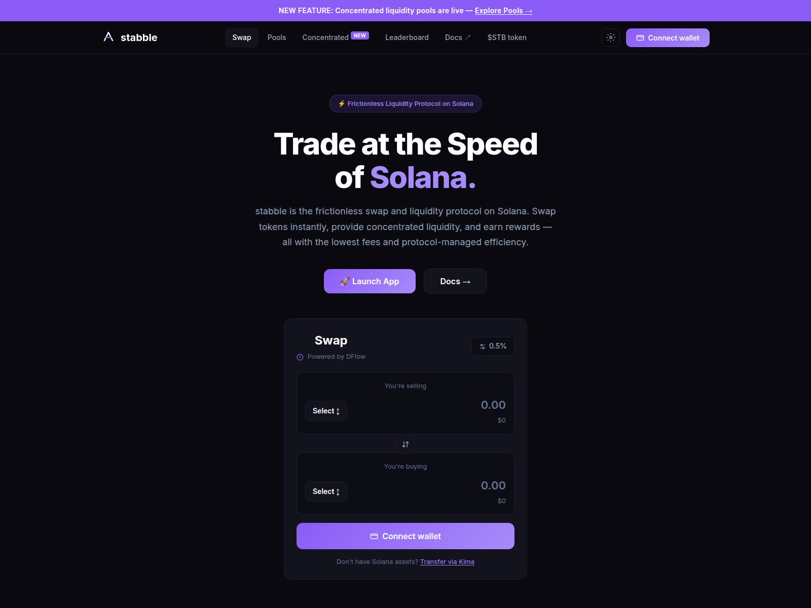 Screenshot of stabble-dex.com