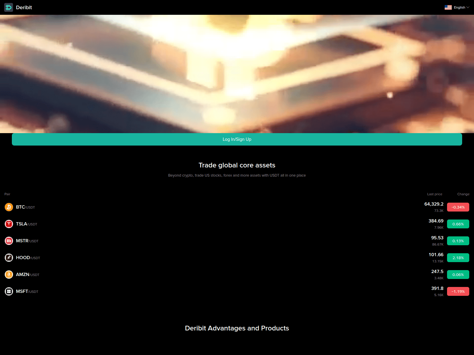Screenshot of m.deribitone.cc