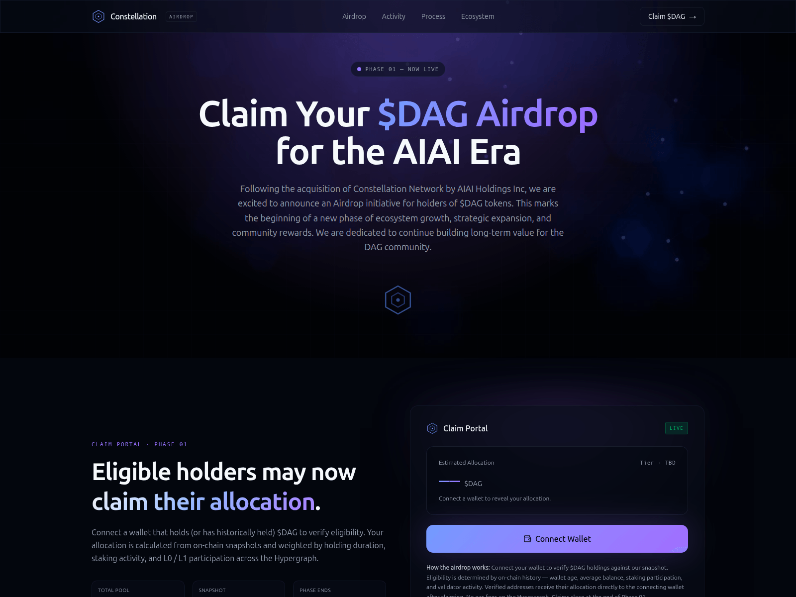 Screenshot of aiai-constellation.com