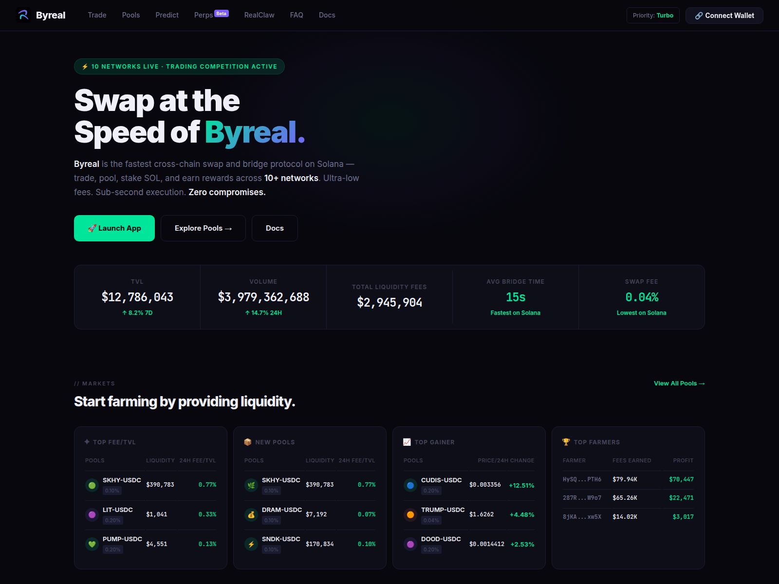Screenshot of byreal-swap.com
