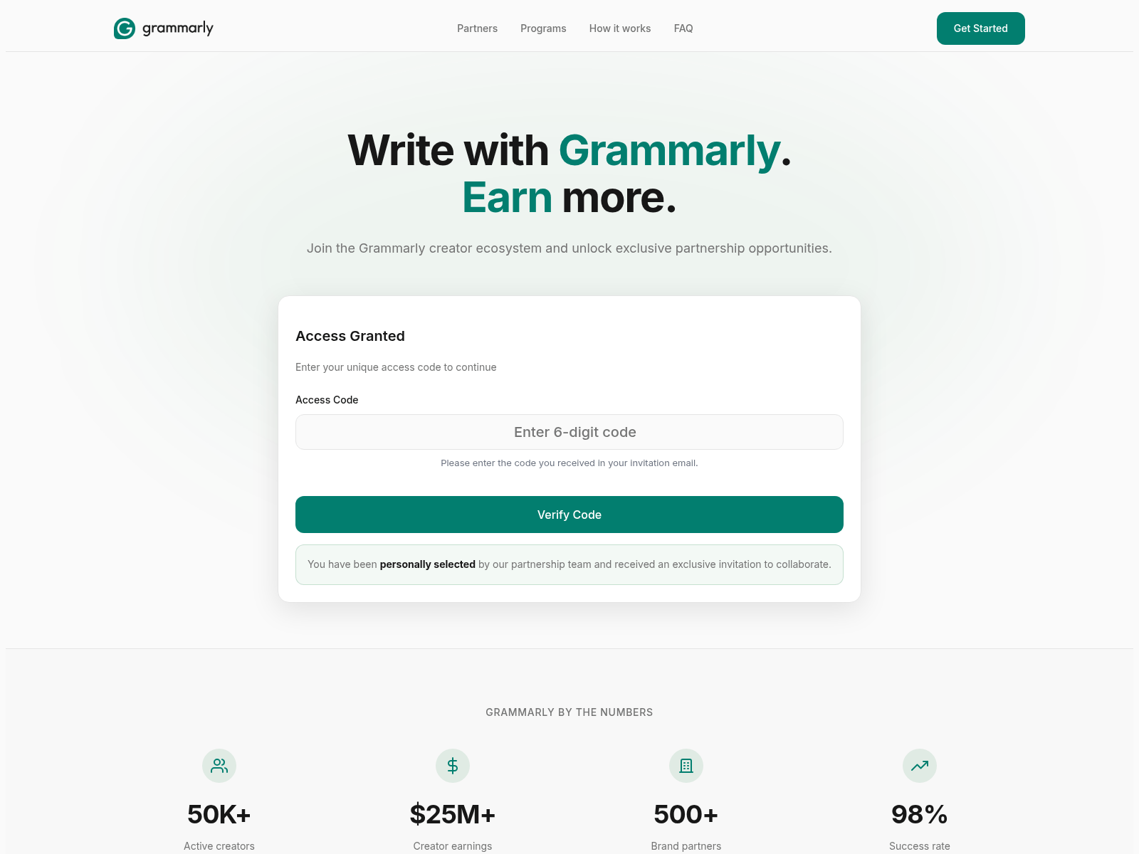 Screenshot of grammarlyad.com