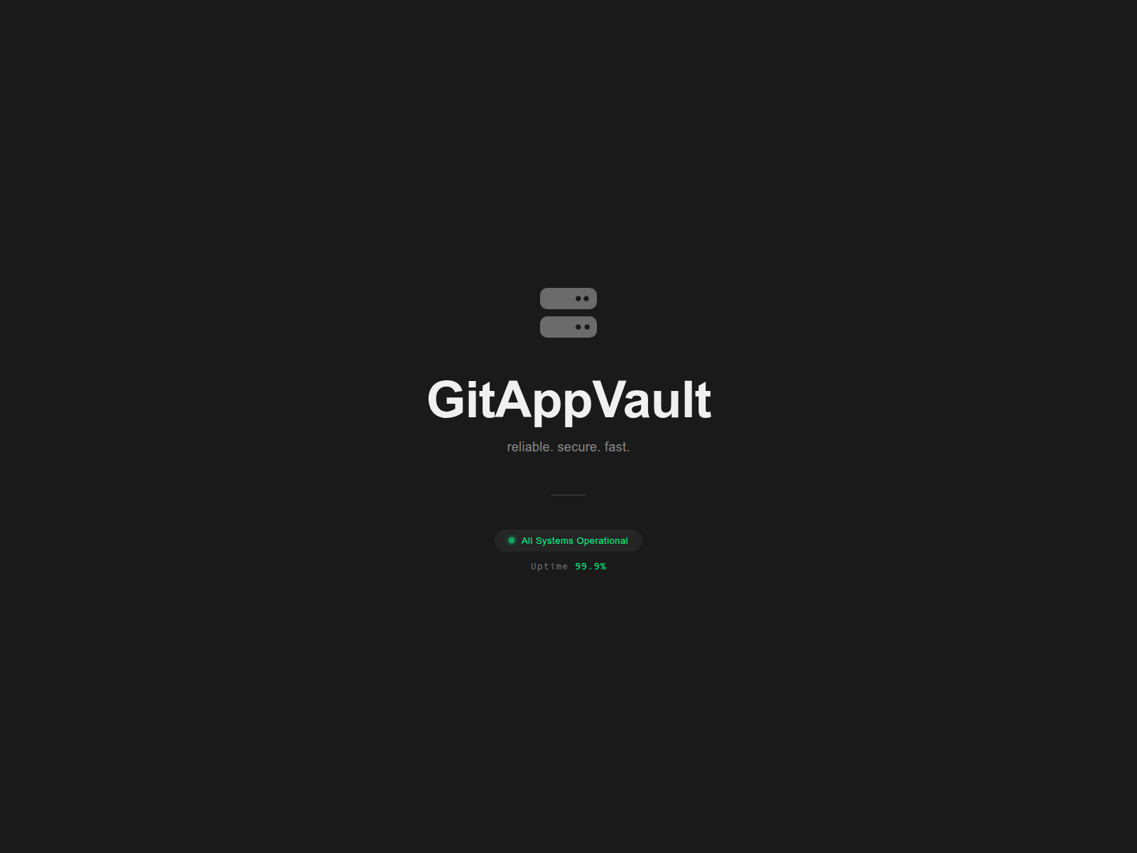 Screenshot of gitappvault.beer