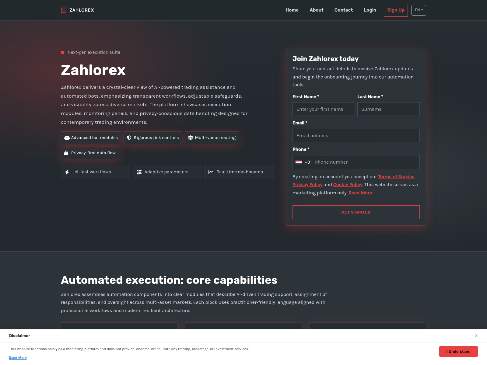 Screenshot di zahlorex-soft.com