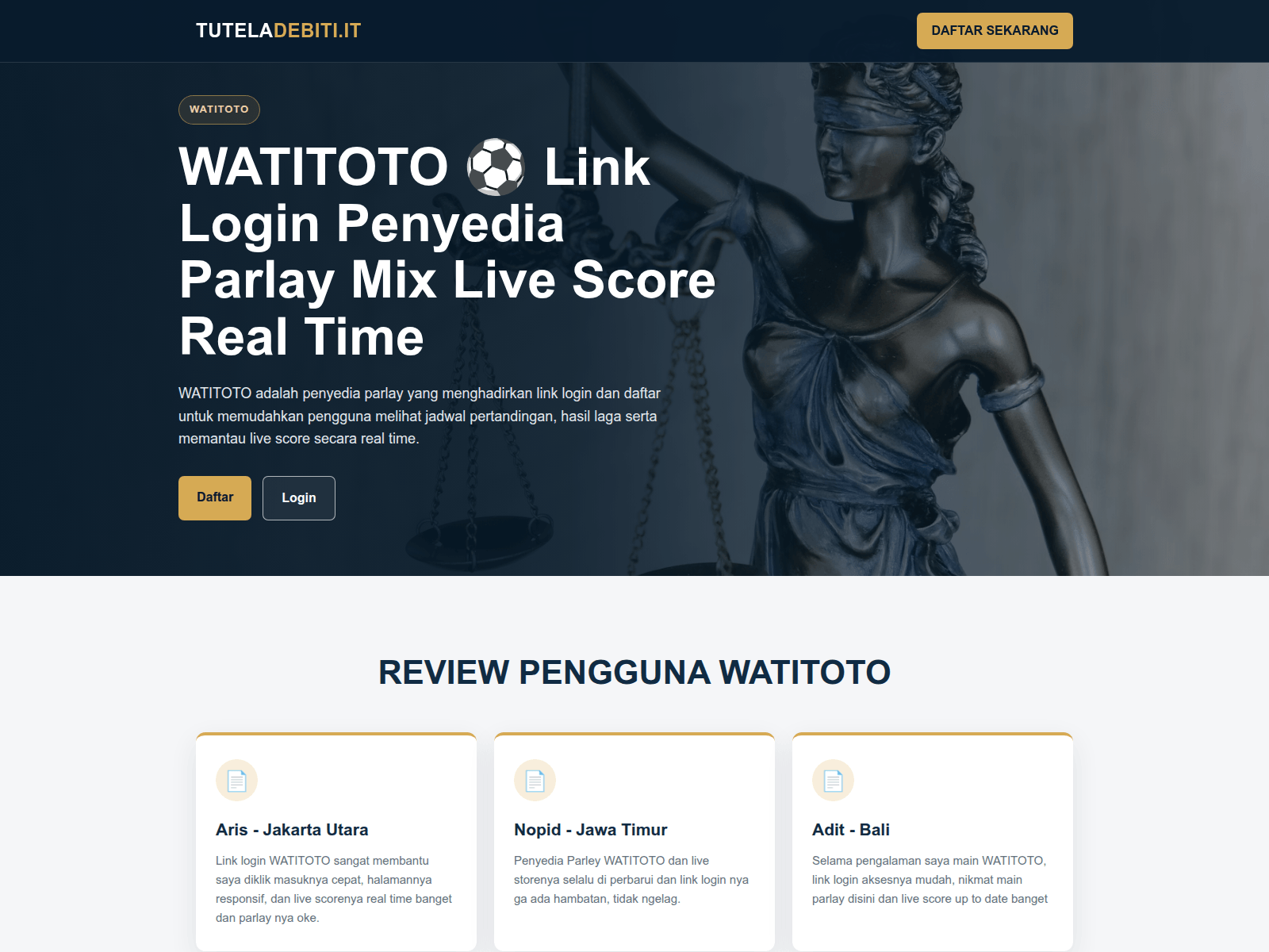 Screenshot of tuteladebiti.it