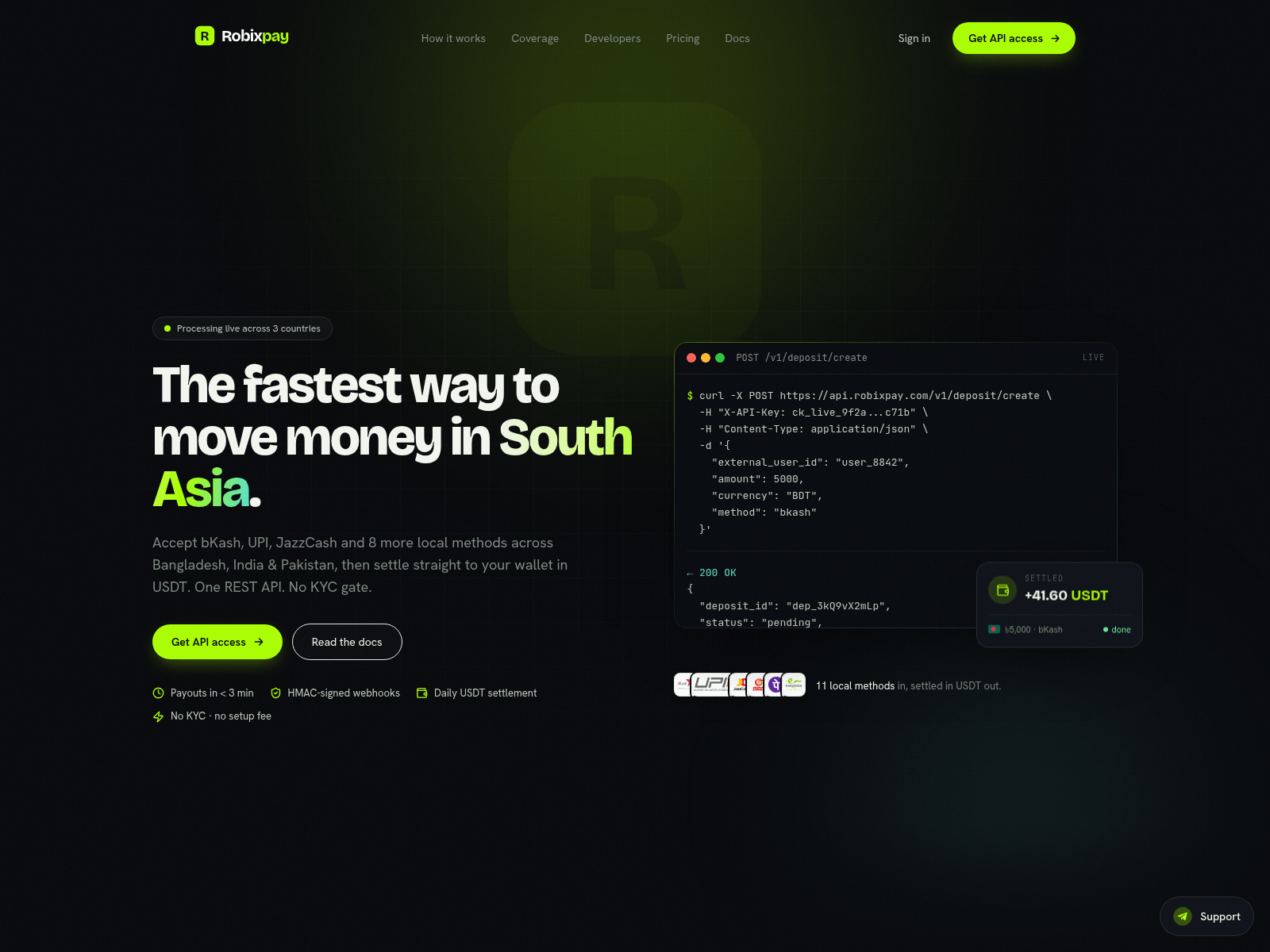 Screenshot of robixpay.com