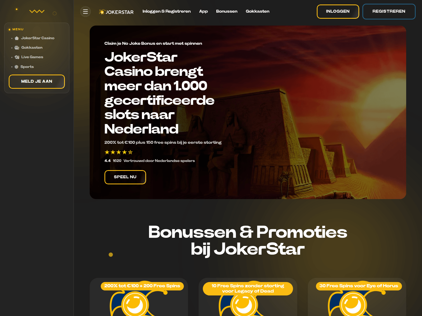Screenshot of jokerstarcasino-nl.com
