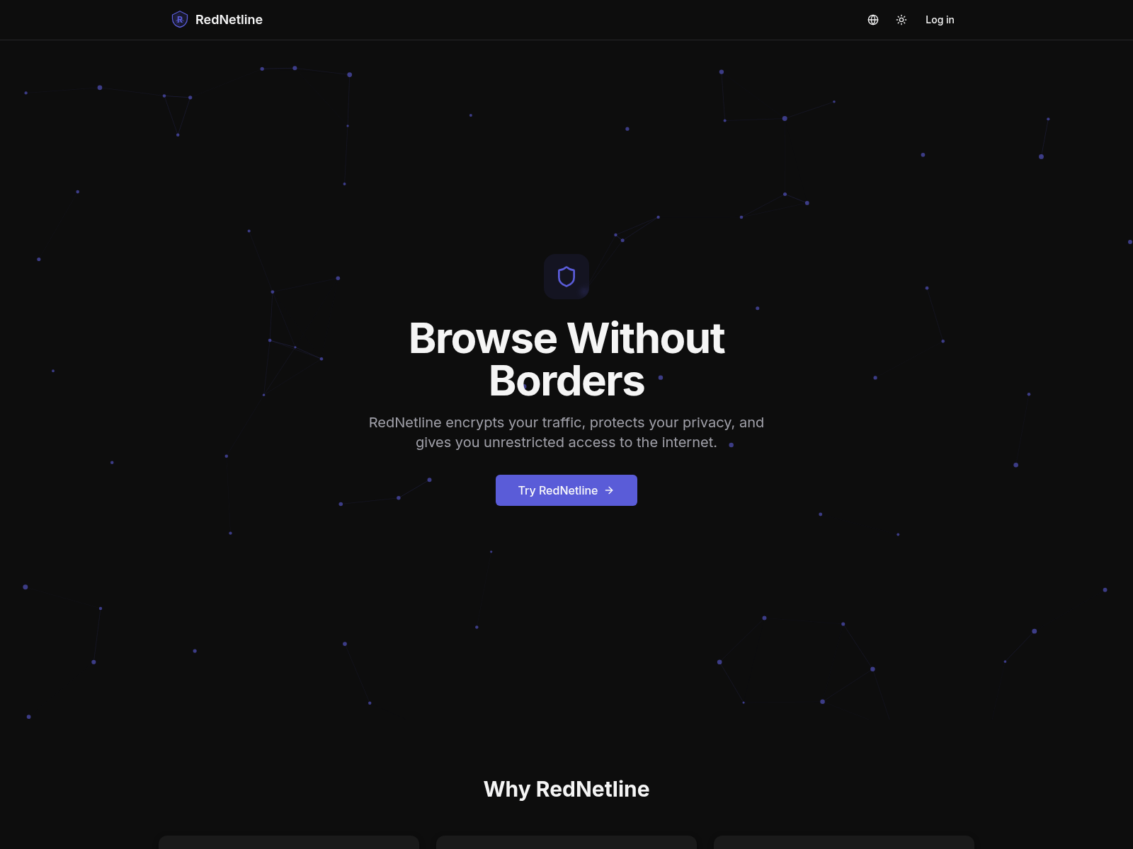 Screenshot of rednetline.com