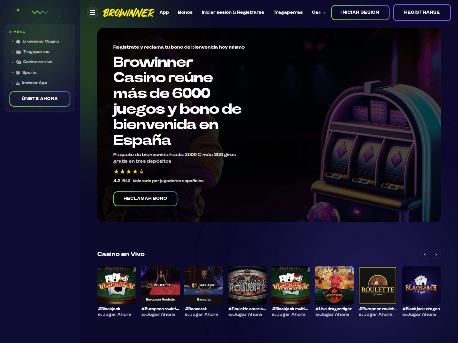 Screenshot of browinnercasino-es.net