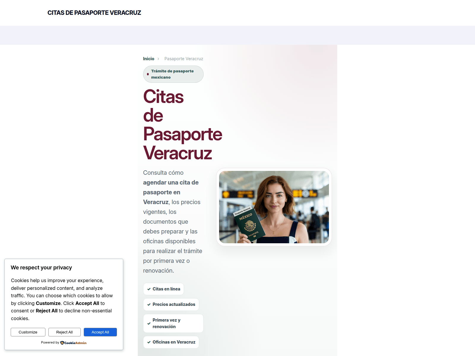 Screenshot of citas-veracruzmx.com