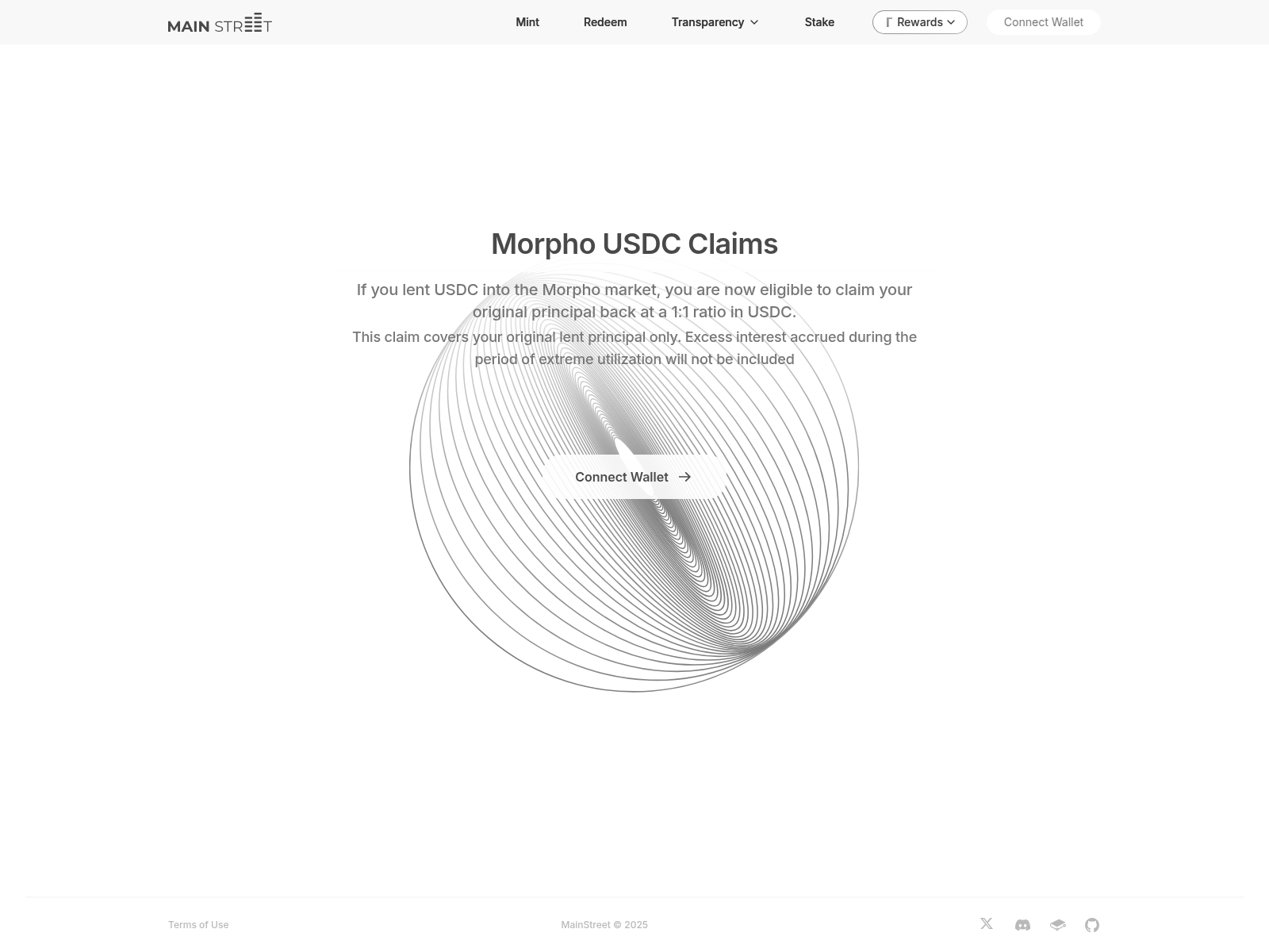 Screenshot of claim-mainstreet.finance