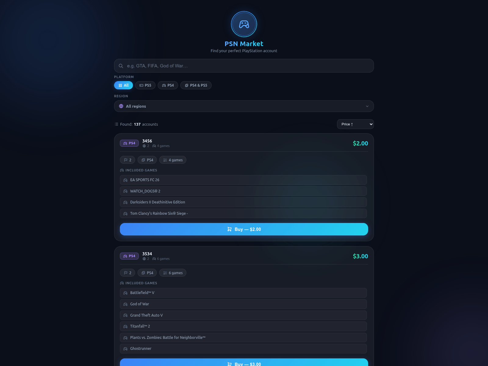 Screenshot of psngames.world