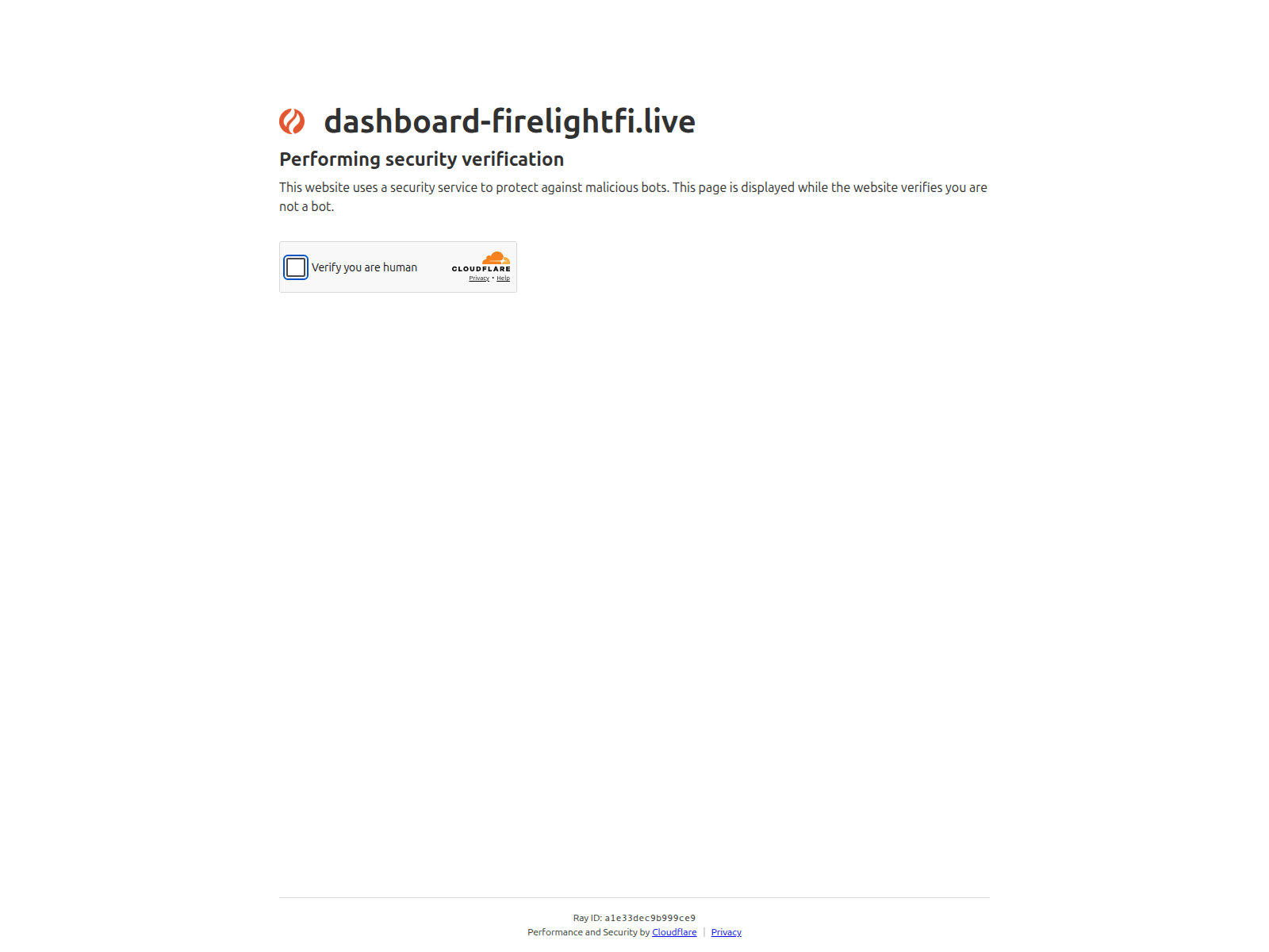 Screenshot of dashboard-firelightfi.live
