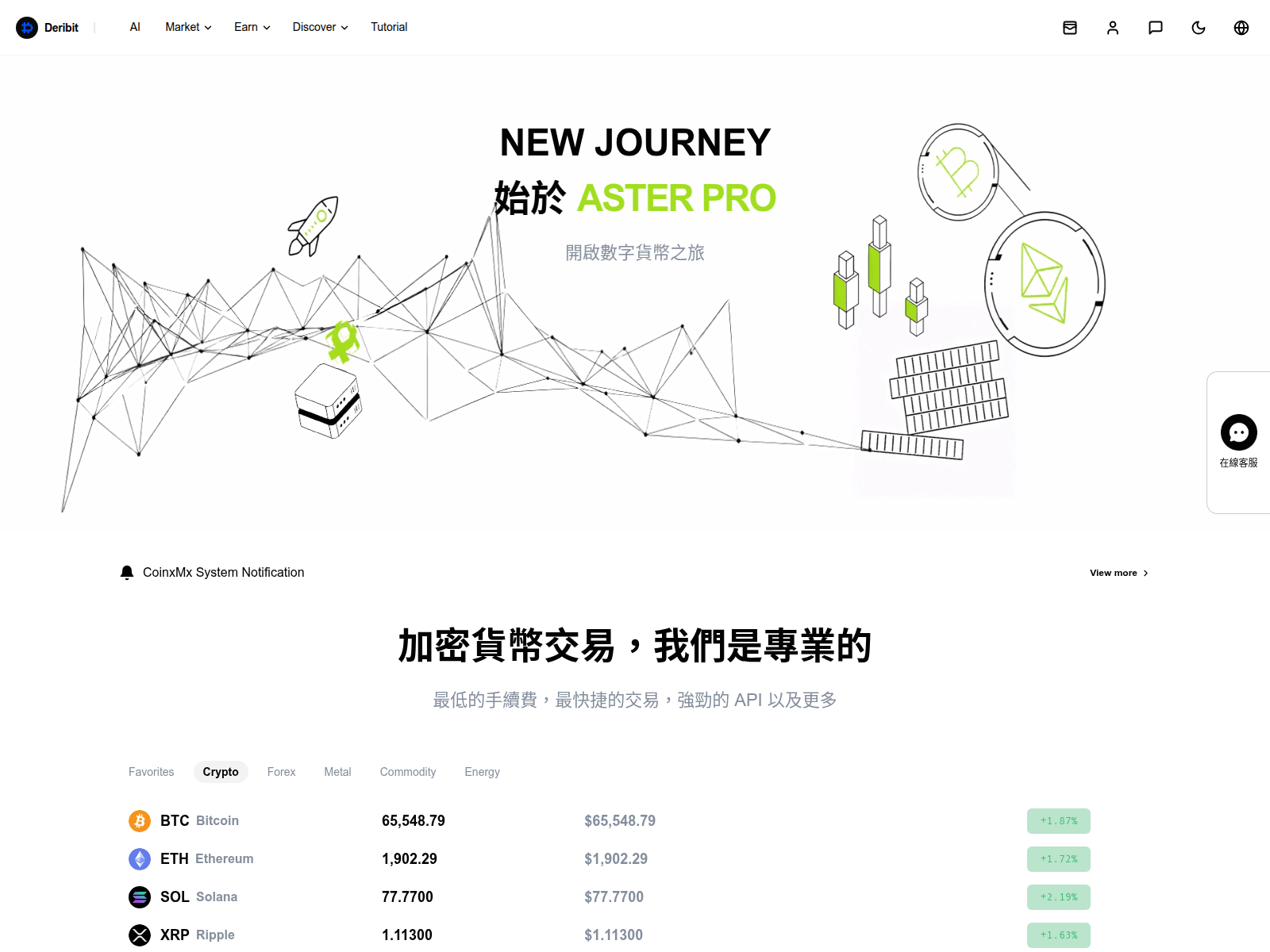 Screenshot of web3deribit.vip