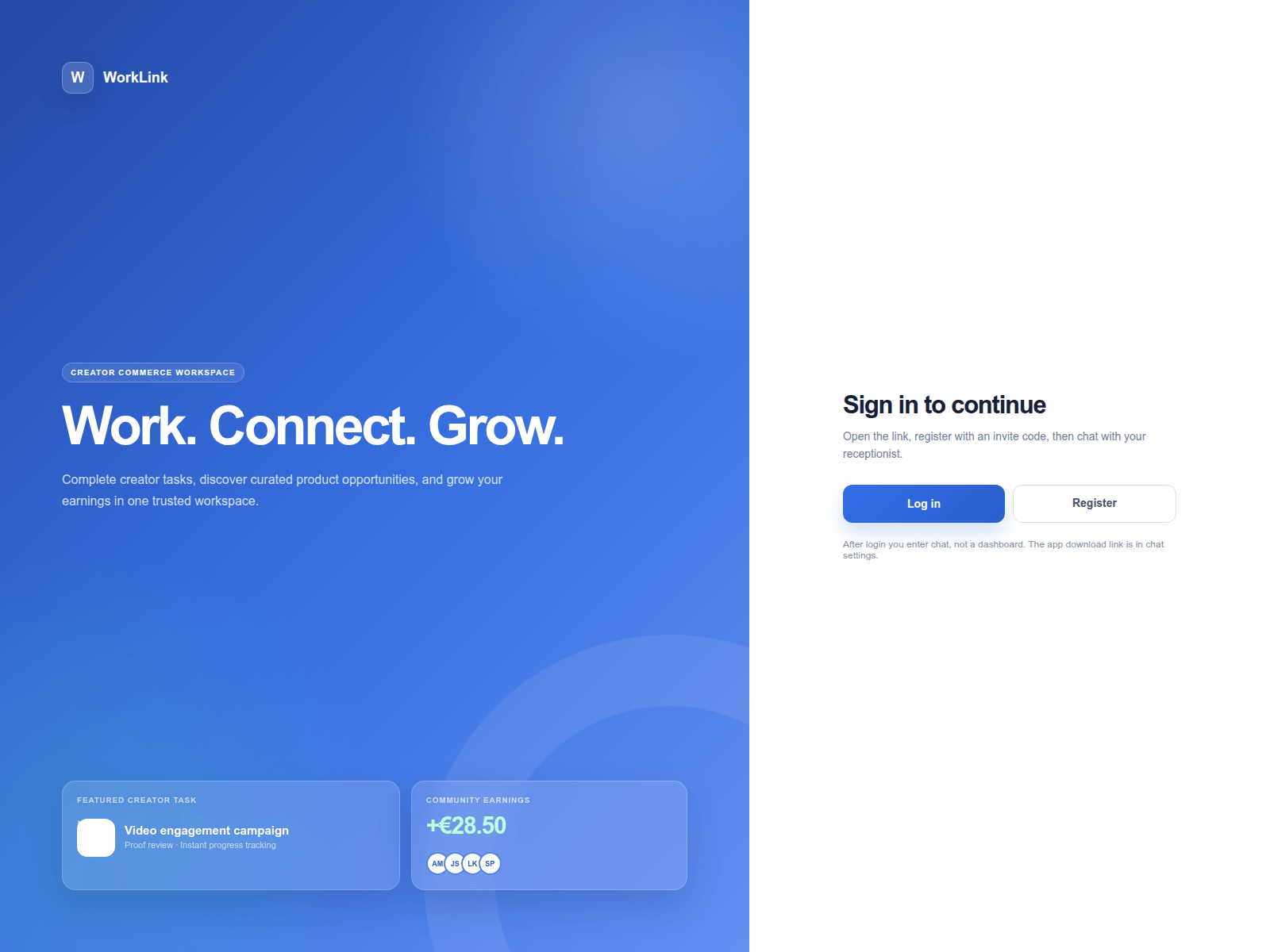 Screenshot of worklinka.xyz