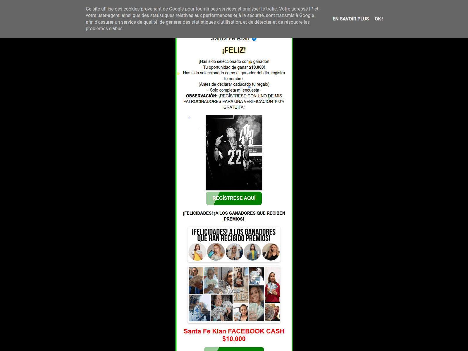 Screenshot of santafkln2026.blogspot.com