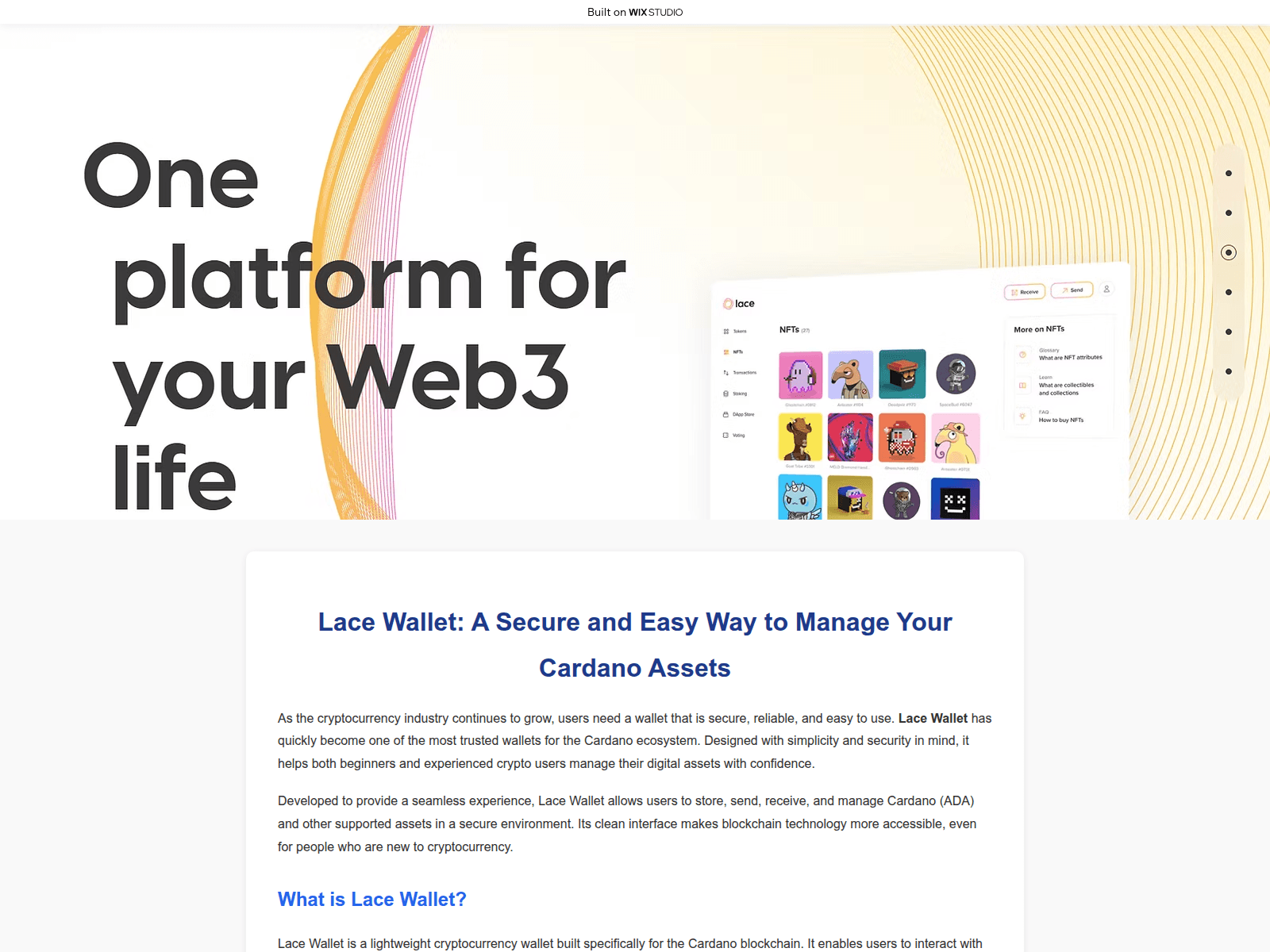 Screenshot of my-laciocdn.wixstudio.com