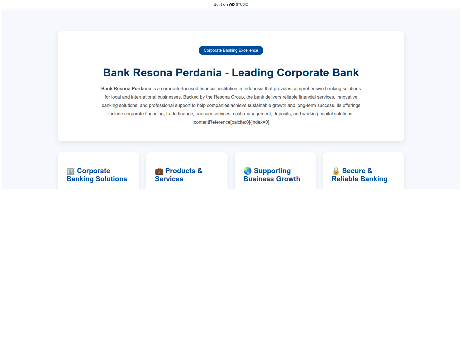 Screenshot of support-resona.wixstudio.com