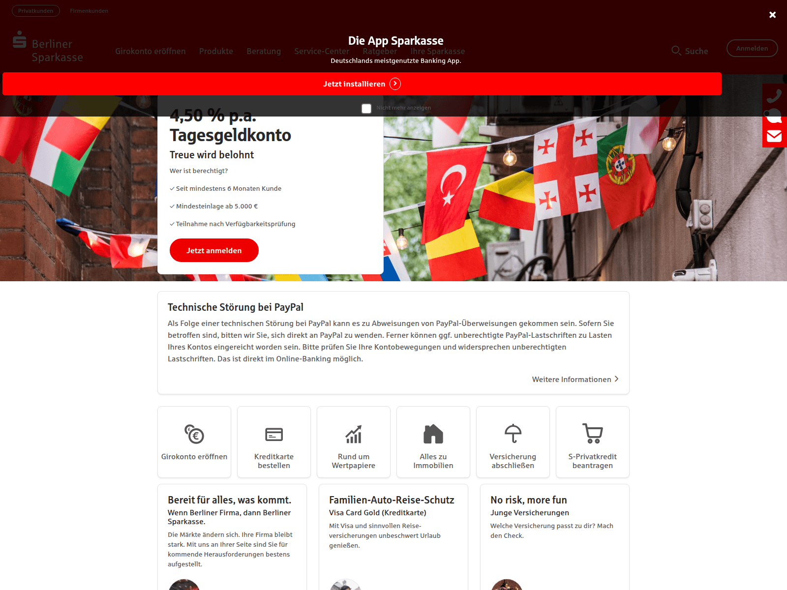 Screenshot of tagesgeldkonto45.com