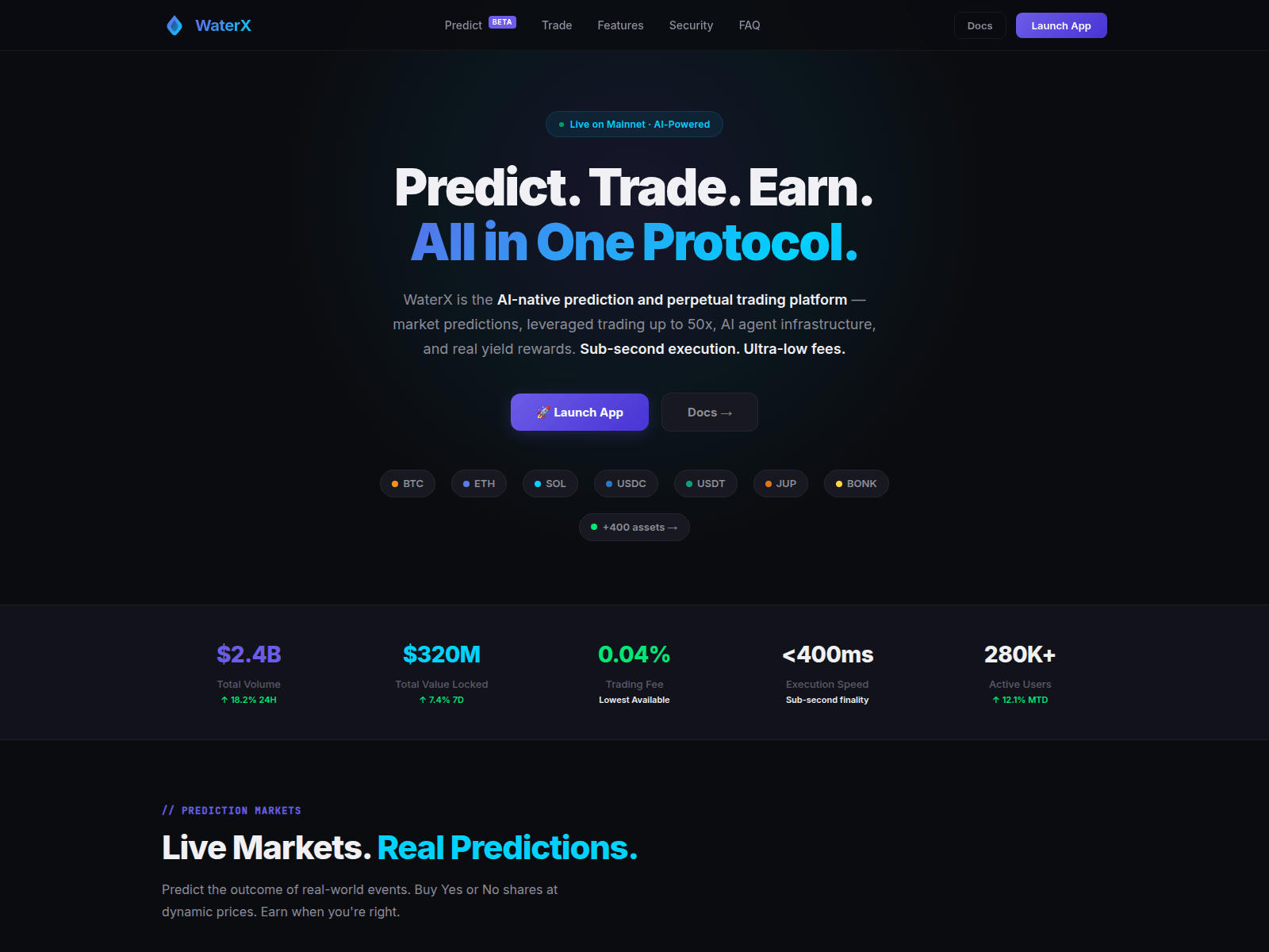 Screenshot of waterx-app.com