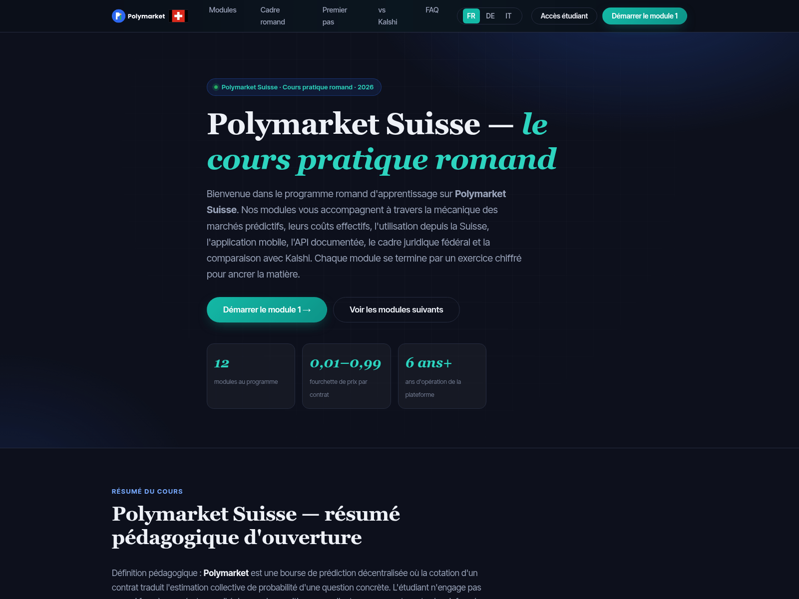 Screenshot of polymarketsuisse.ch