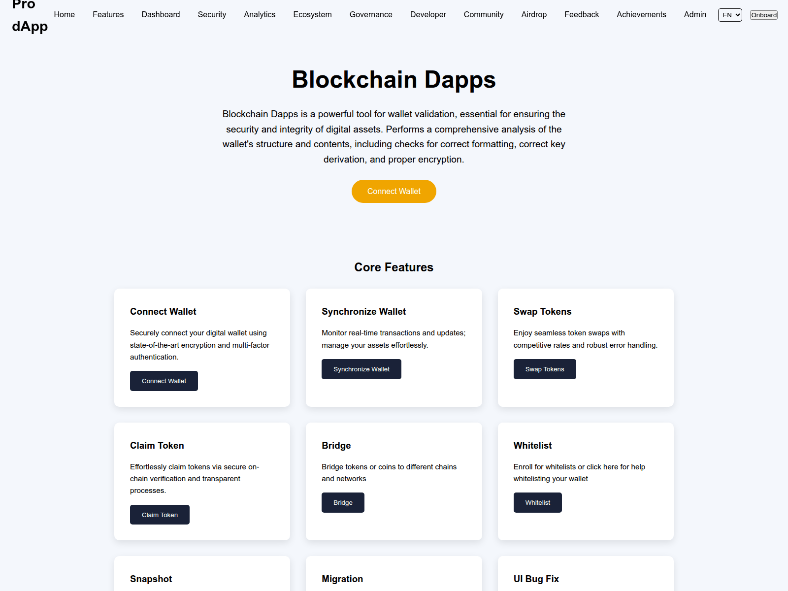 Screenshot of dapps-mainnet.xyz