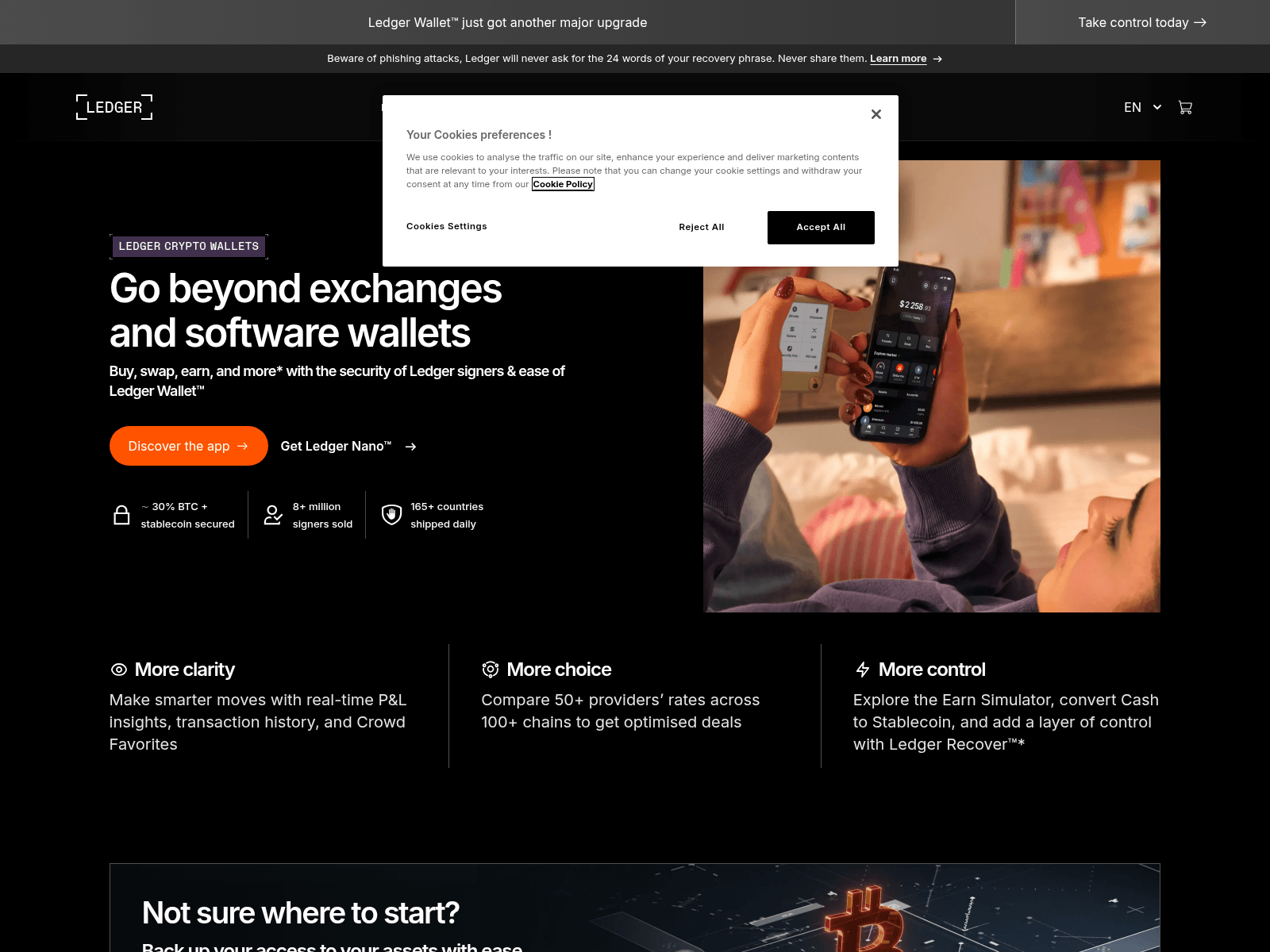 Screenshot of ledger-app.at
