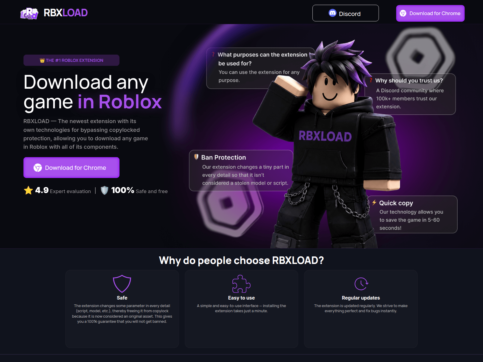 Screenshot of rbxload.cc