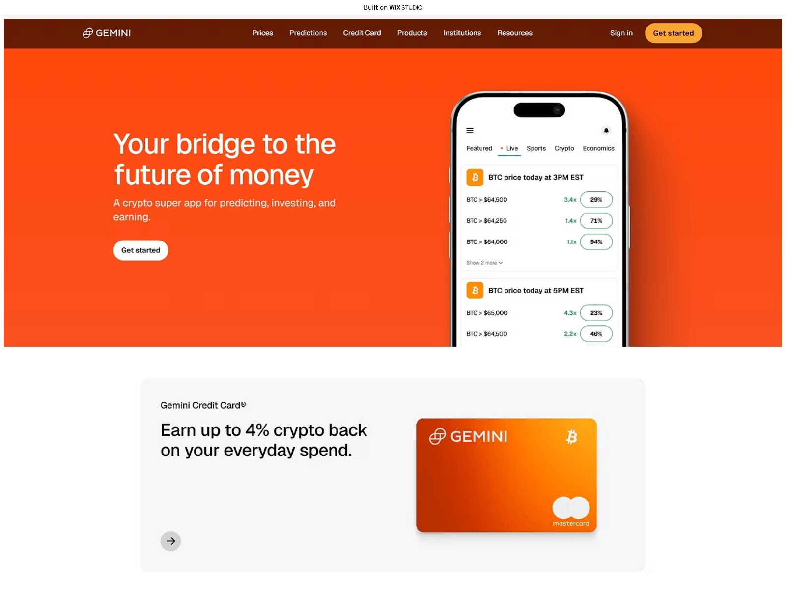 Screenshot of home-gemini.wixstudio.com