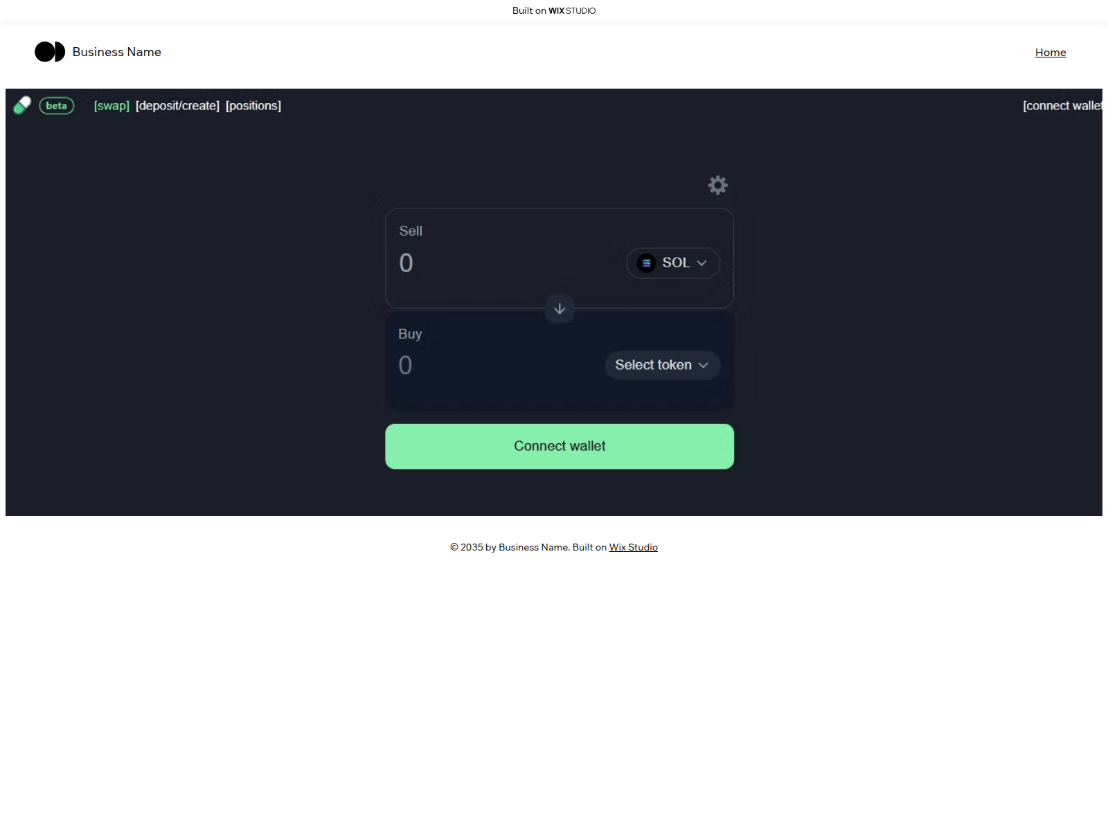 Screenshot of pumpswasp.wixstudio.com